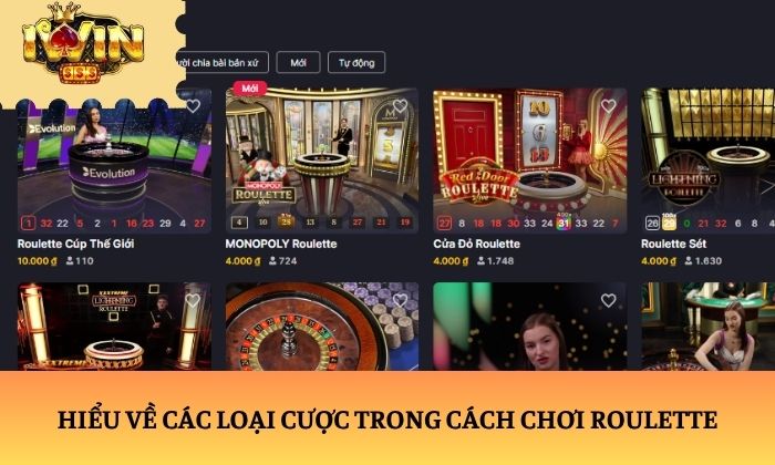 roulette Hiểu về các loại cược trong cách chơi Roulette